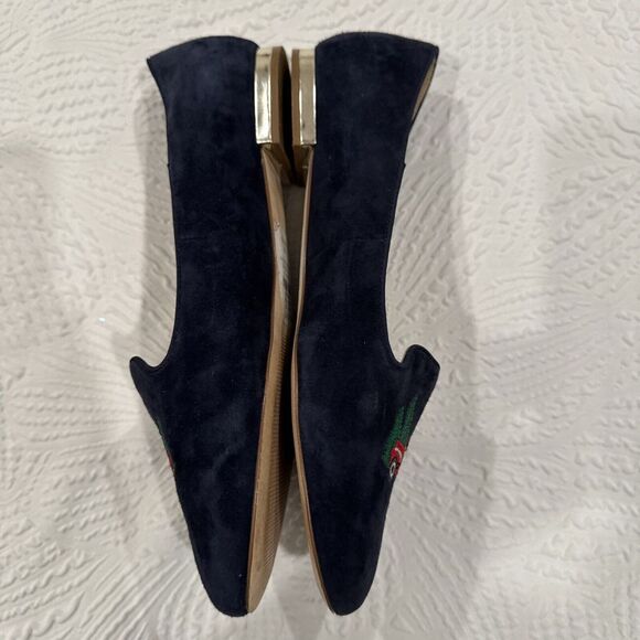 Talbots EUC Ryan Blue Suede RED TRUCK Christmas Holiday Flats Shoes Women's 8 M - Picture 13 of 16